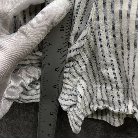 Uniqlo Linen Cotton Shorts Womens S Drawstring High Waisted Pleated Front Blue - Picture 5 of 7